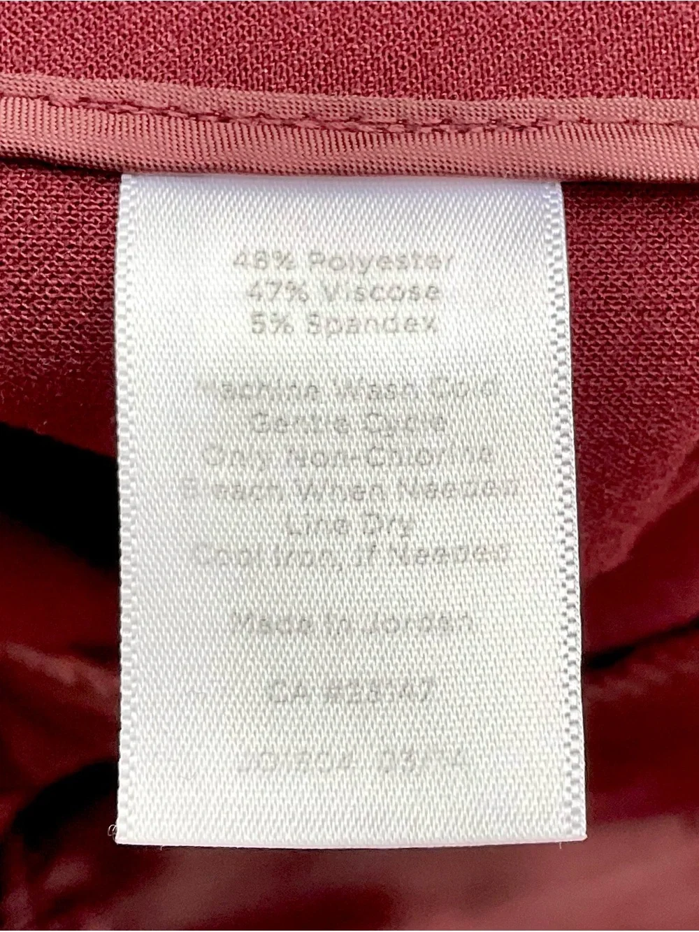 Talbots β Signature Straight Leg Ponte Pants Slacks Burgundy Mulberry 2 Petite - Picture 11 of 13